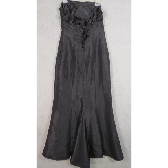 Jim Hjelm Ocassions strapless dress size 12 black strapless gown maxi length - Picture 11 of 13